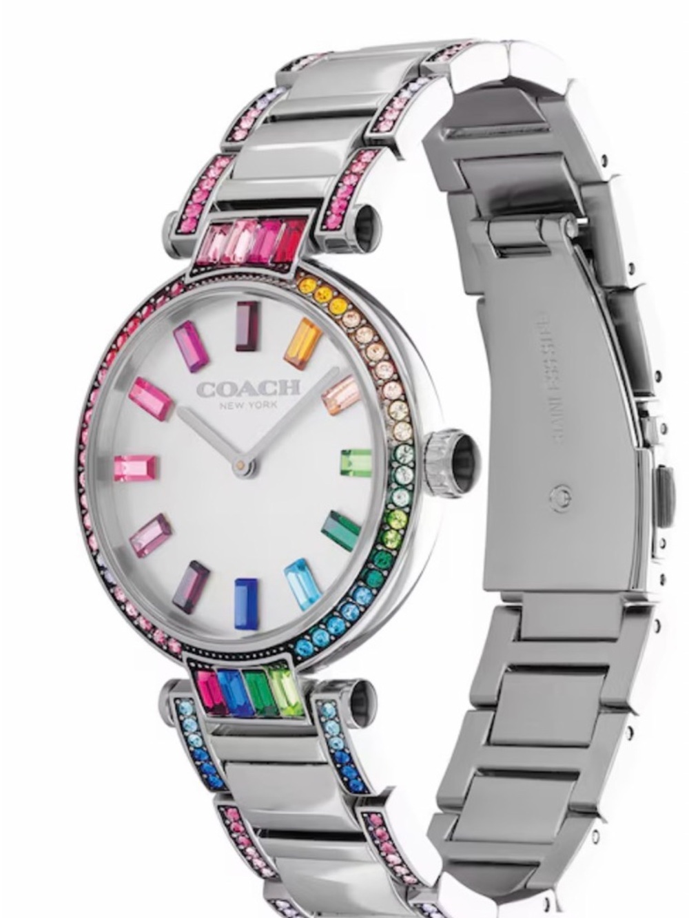 Ladies coach Cary Watch  with multi colored Crystals and  Silvertone dial  🌈